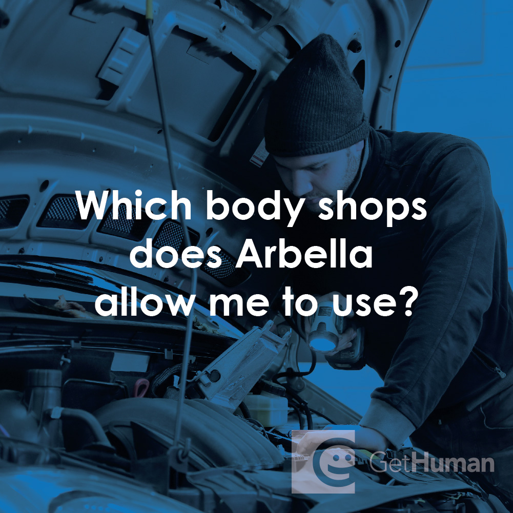 Which Body Shops Does Arbella Allow Me to Use?