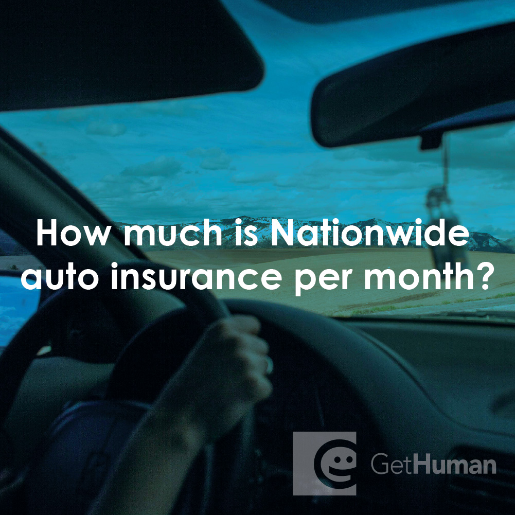 How Much Is Nationwide Auto Insurance Per Month?