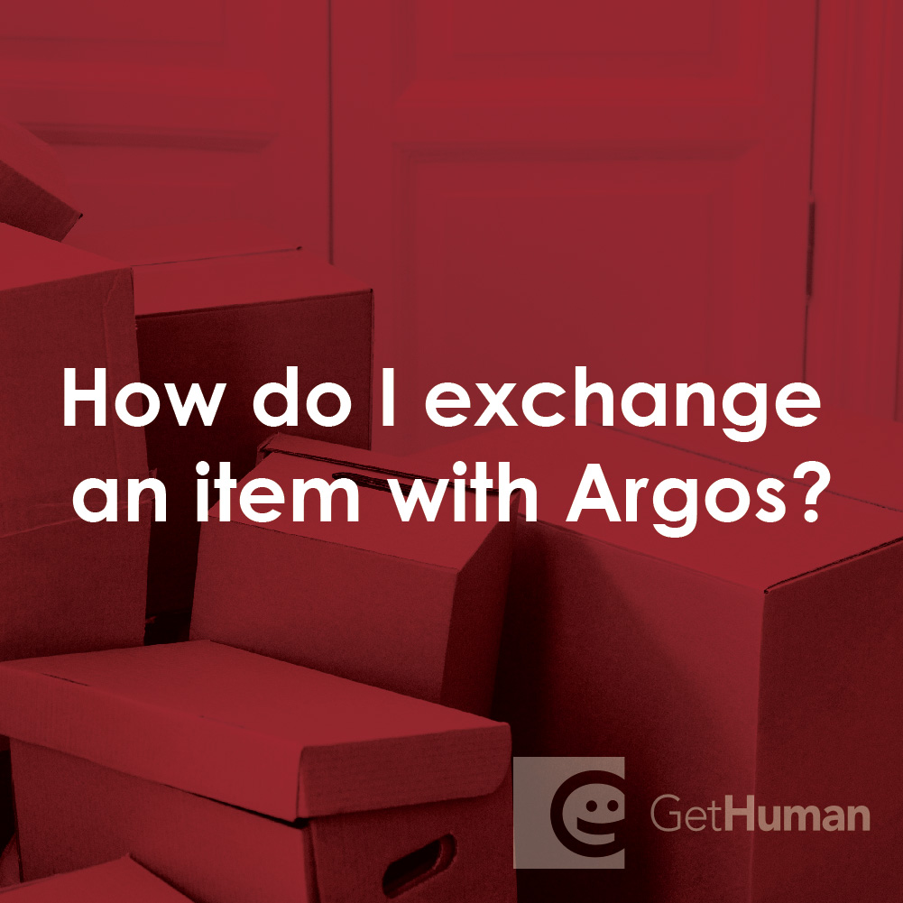 How Do I Exchange an Item with Argos?