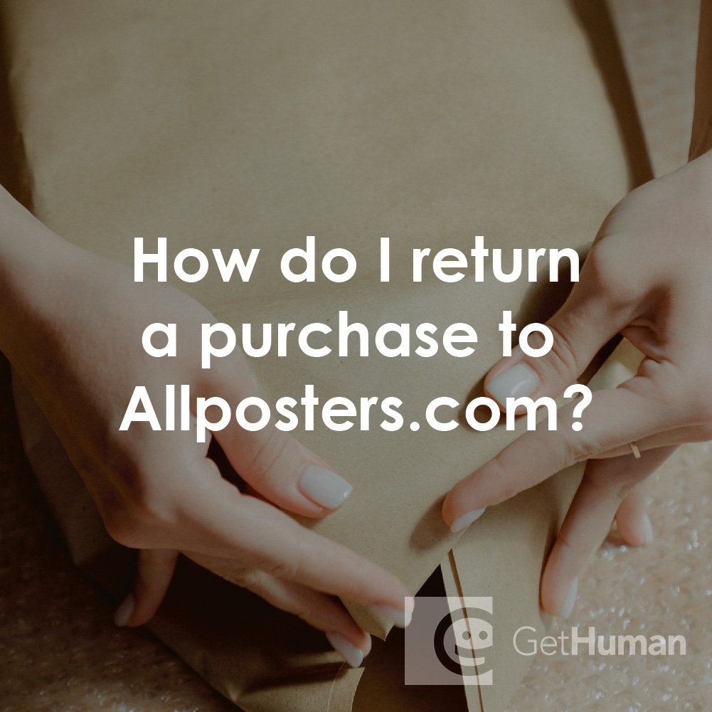 How Do I Return a Purchase to Allposters.com?