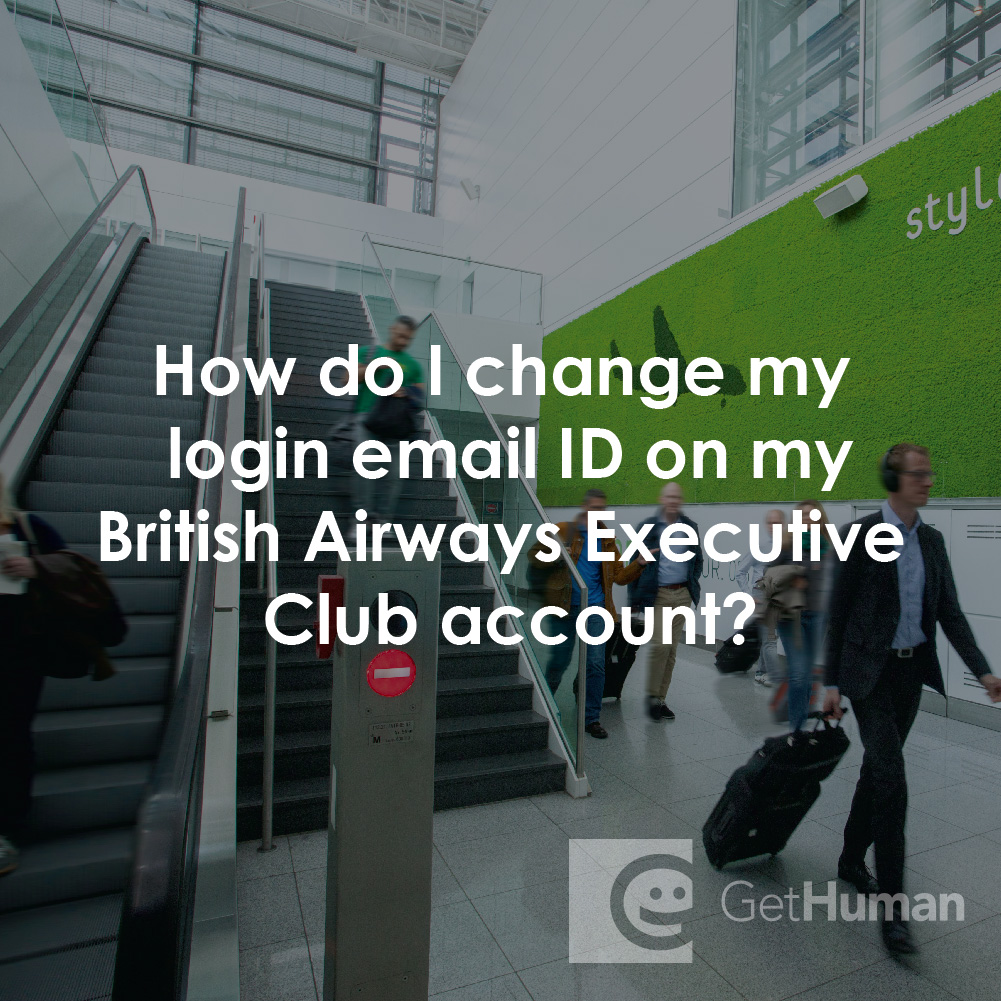 How Do I Change My Login Email ID on My British Airways Executive Club Account?