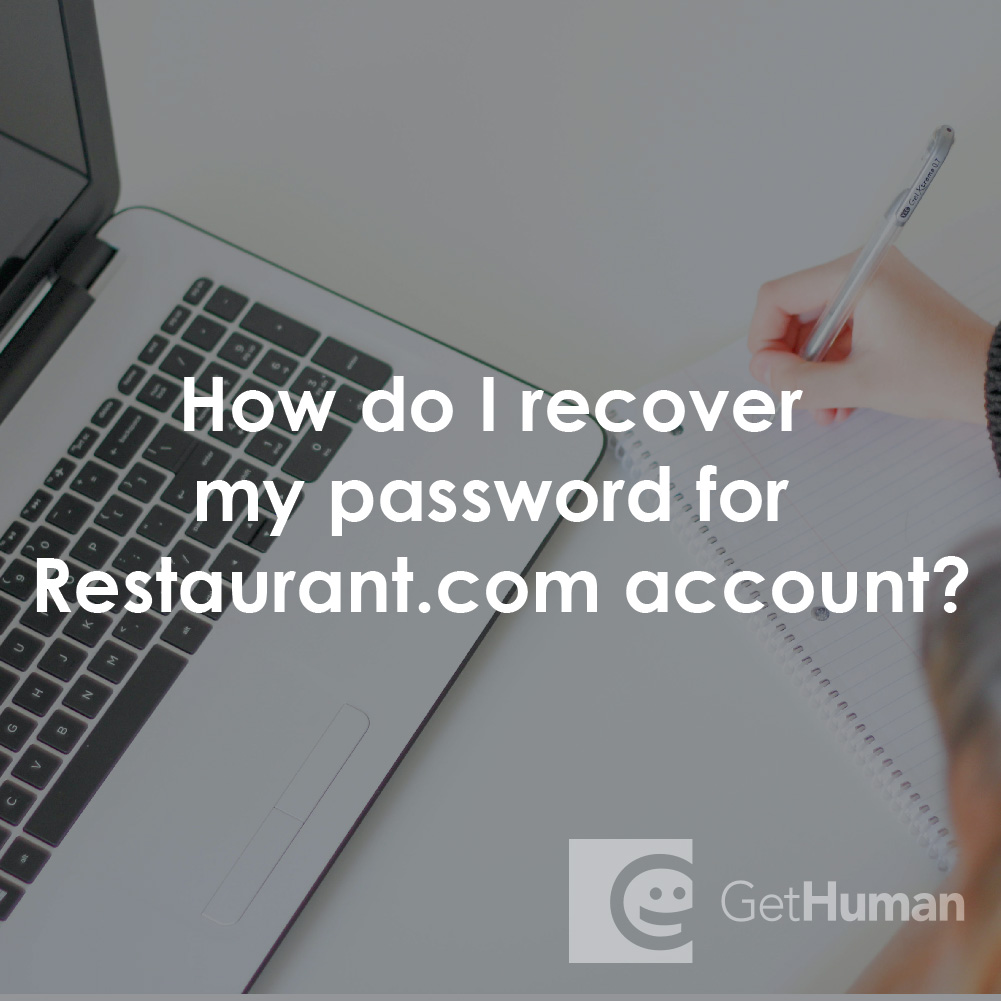 How Do I Recover My Password for Restaurant.com Account?