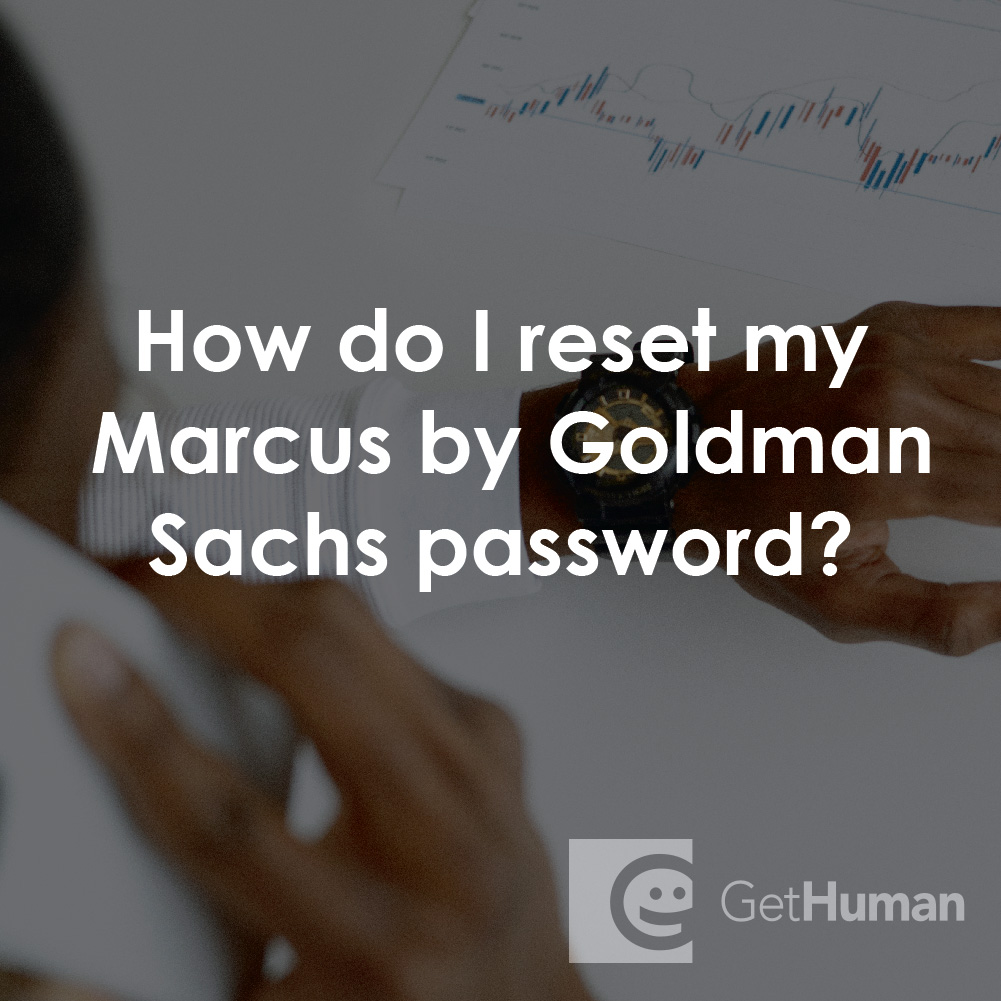 How Do I Reset My Marcus by Goldman Sachs Password?
