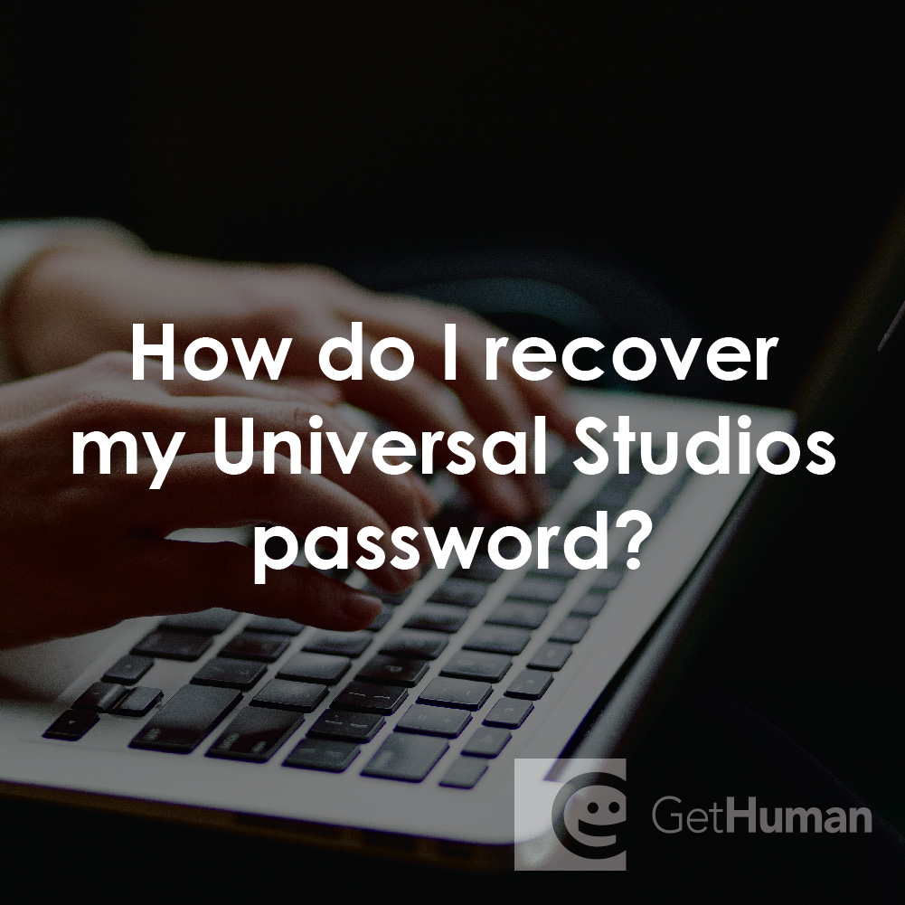 How Do I Recover My Universal Studios Password?
