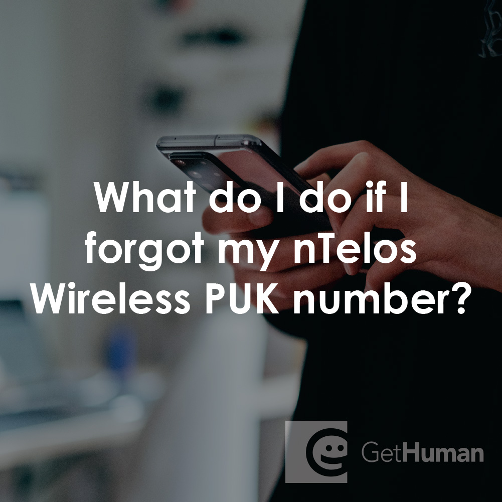 What Do I Do If I Forgot My nTelos Wireless Puk Number?