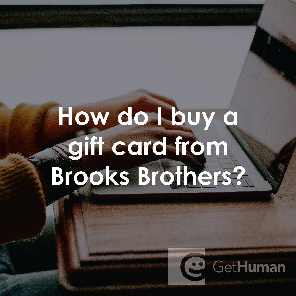 How Do I Buy a Gift Card from Brooks Brothers?