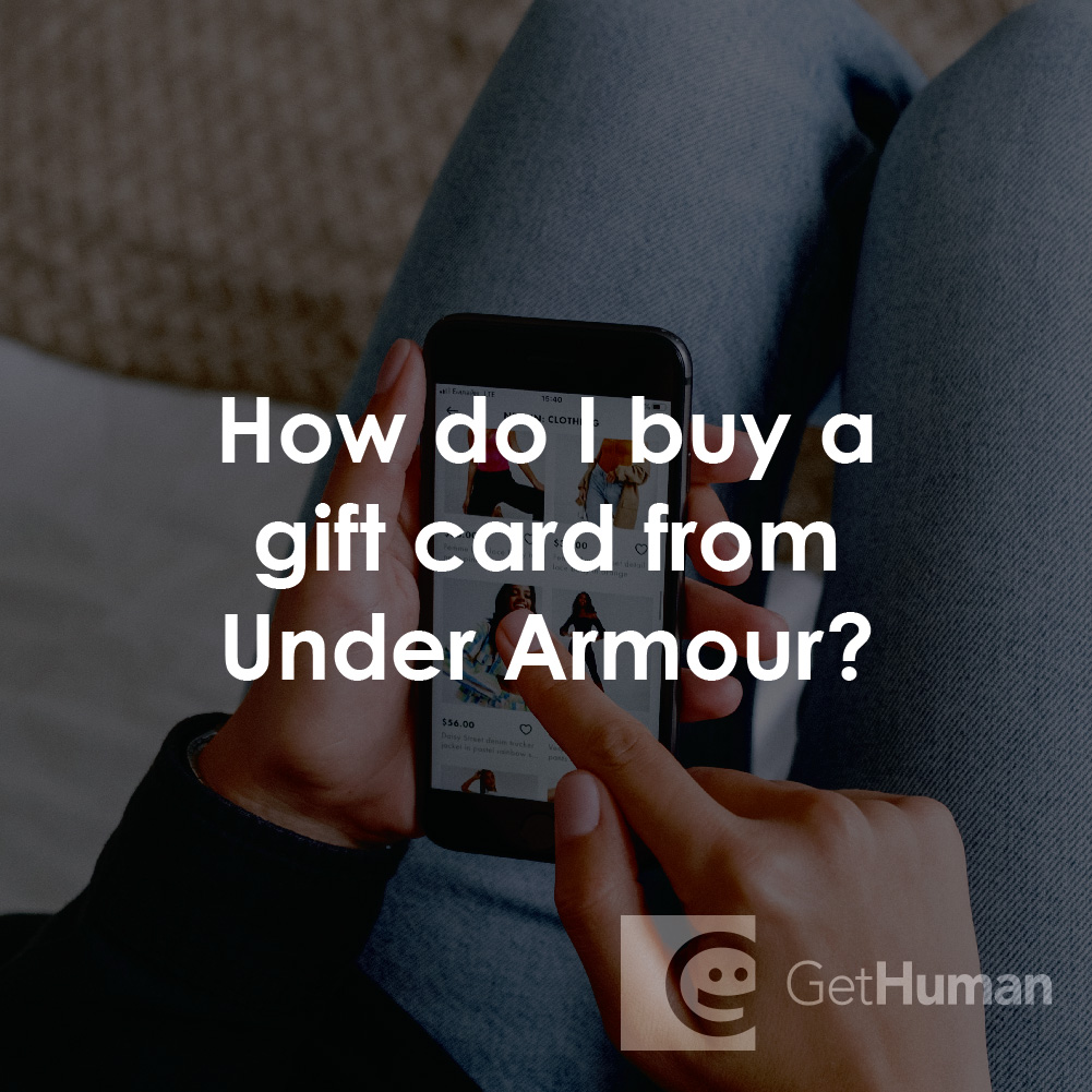 How Do I Buy a Gift Card from Under Armour?