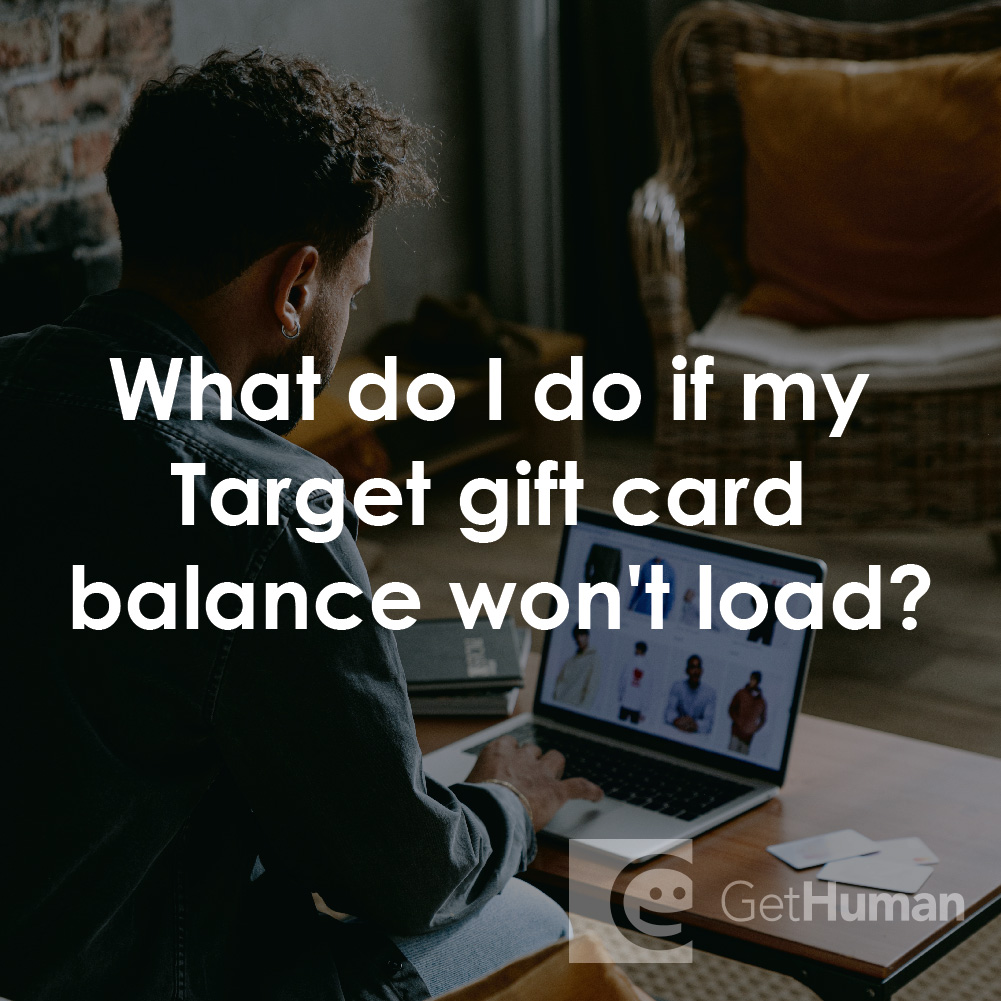 What Do I Do If My Target Gift Card Balance Won't Load?