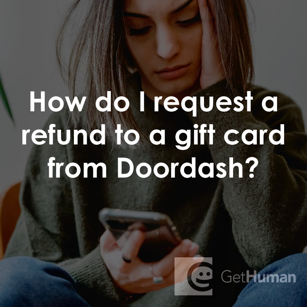 How Do I Request a Refund to a Gift Card from DoorDash?