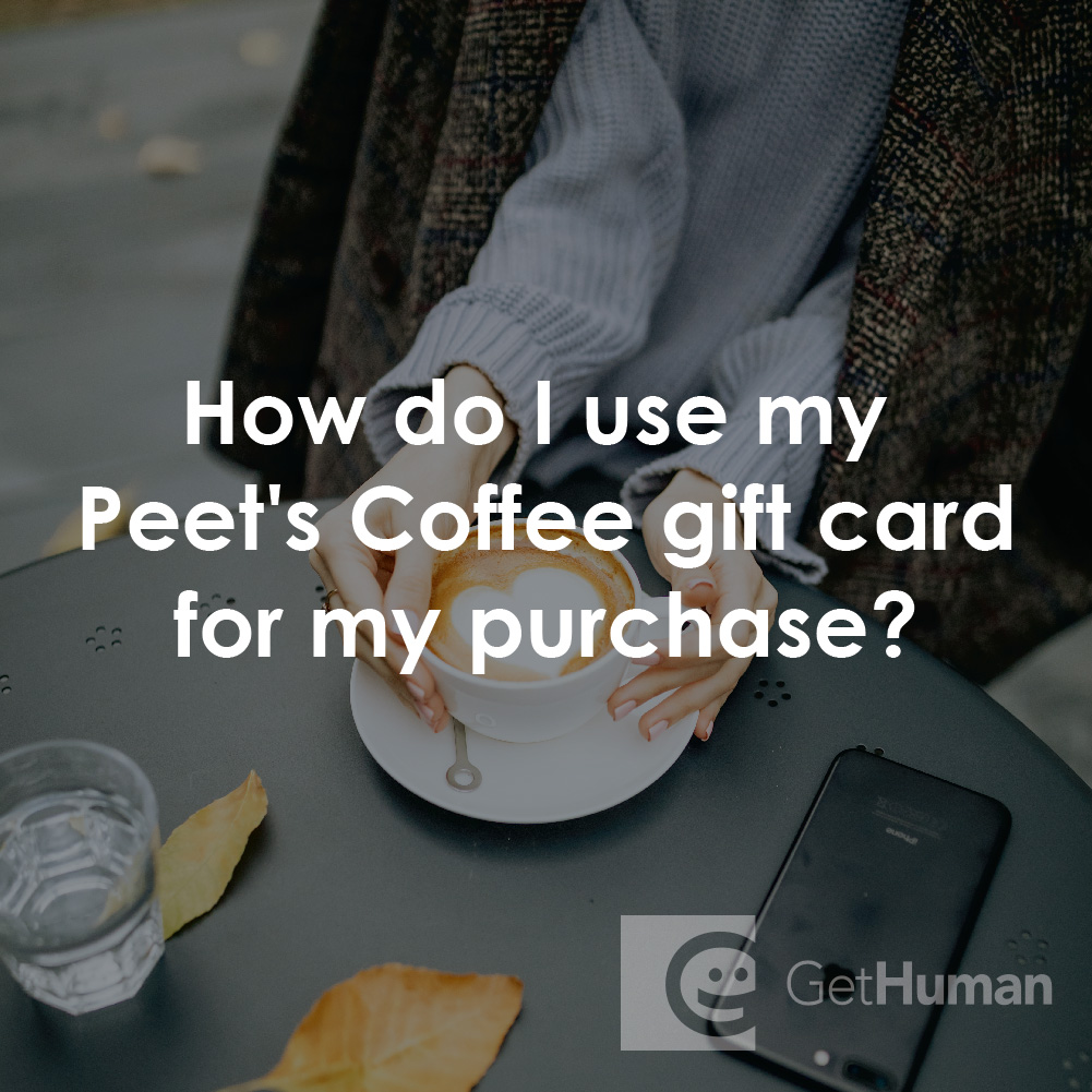 How Do I Use My Peet's Coffee Gift Card for My Purchase?