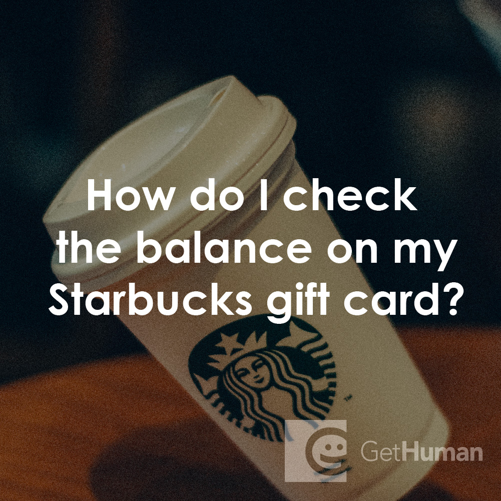 How Do I Check the Balance on My Starbucks Gift Card?
