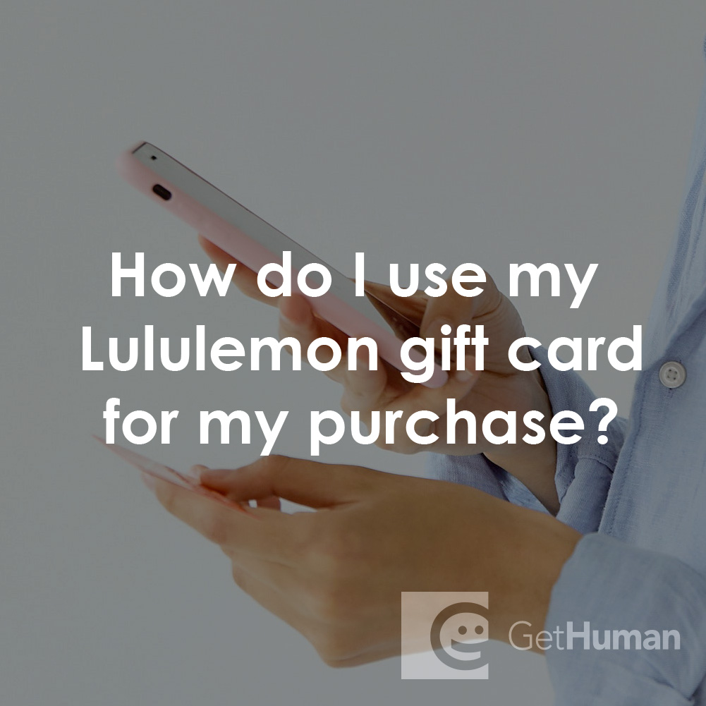 How Do I Use My Lululemon Gift Card for My Purchase?