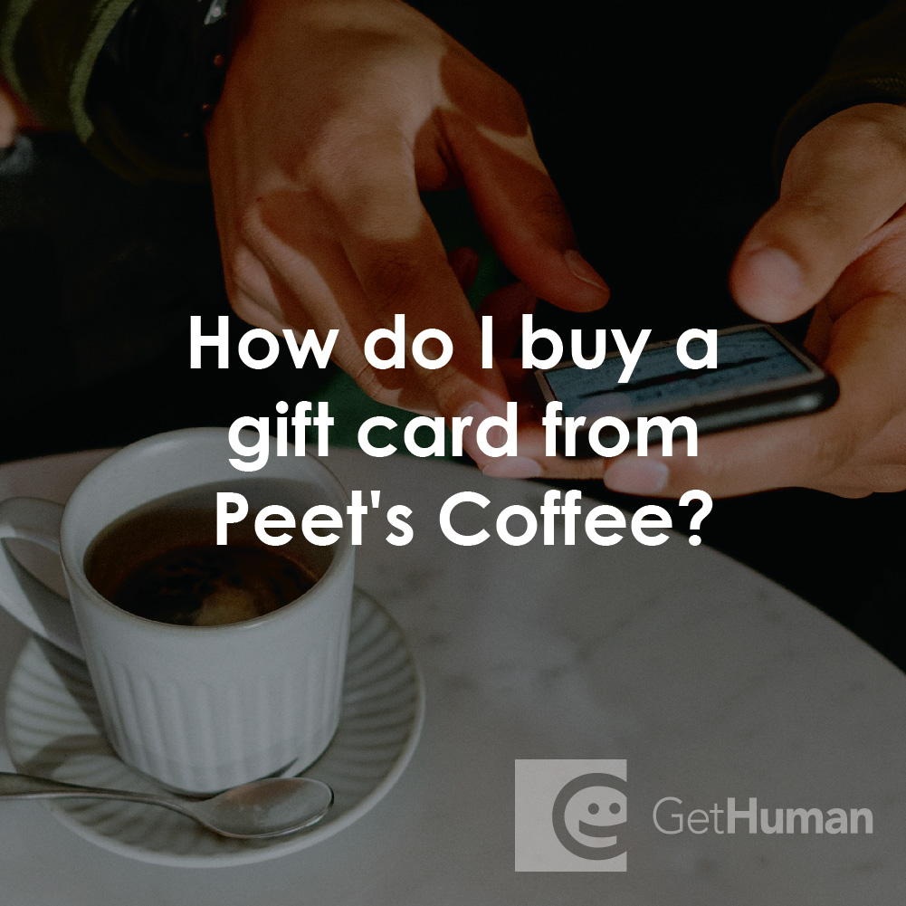 How Do I Buy a Gift Card from Peet's Coffee?