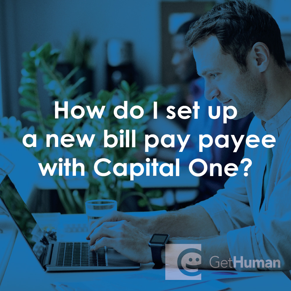 How Do I Set Up a New Bill Pay Payee with Capital One?