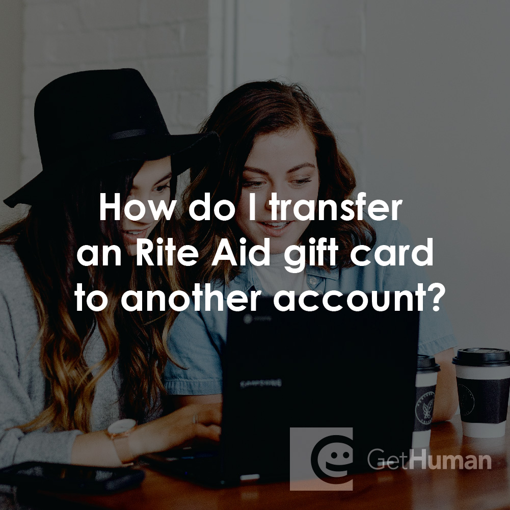 How Do I Transfer a Rite Aid Gift Card to Another Account?